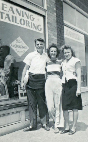 Grandpa Leon, a friend of my grandparents, and my Grandma Cecelia. 
