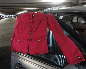 This jacket! It was given to me by my mom's friend YEAH. 