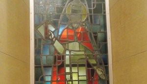 Maybe this is a Stained Glass of St. Andrew! He looks pretty close. :D