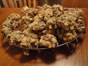 My cookies, cooling on this snowy winter evening. :)