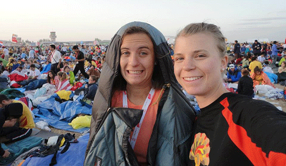 In Spain. 109 degree weather and a rainstorm and fire ants and excellent sleep later. :)