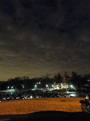Candlelit procession to the chapel. 