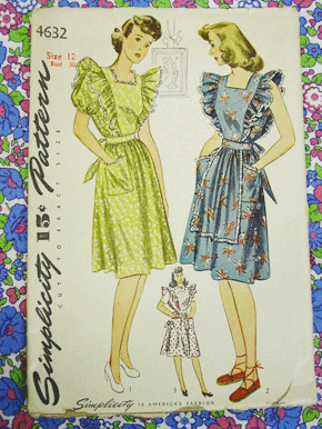 Here's another! This one is an apron-dress. I like the concept...can't say I'm sold. It seems a bit over-the-top. Pattern here. 