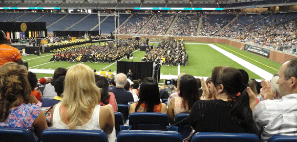 They all sat down. Some people talked. I watched the ASL guy sign "celebration" and loved it. 