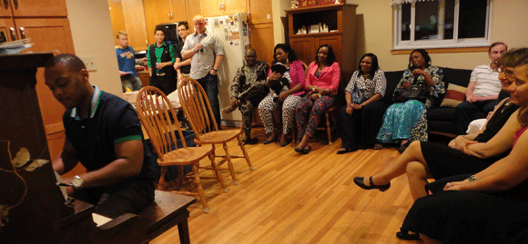 And then the other commencement speaker showed up with his family from Nigerian and New Jersey. And he played a quick concert on our piano. #nobig