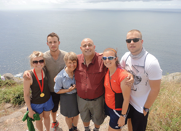 With my family. At the end of the world...or, at least, the end of the world before the Americas were discovered. It's kind of like how we think the end of our lives is really just the beginning of a new and grand adventure with God. Yep. 