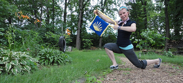 Jessica's Nana made me this ROCKIN' SWELL CAMINO BAG!!!!