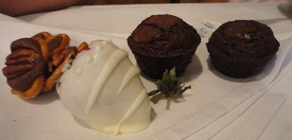 Trip # 2 or 3 to the dessert table. Party hard. 