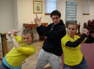 Me, Seminarian-before-he-was-a Father Ryan, and Christine that first year at Marytown. We were so young. 