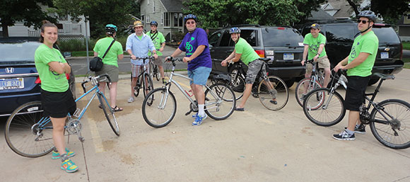 The group assembles. 