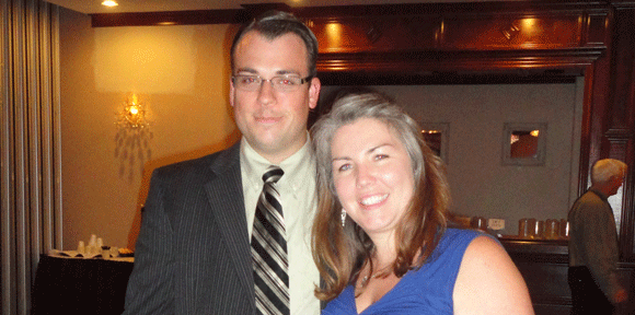 Dave and Esther at a recent weddin'.