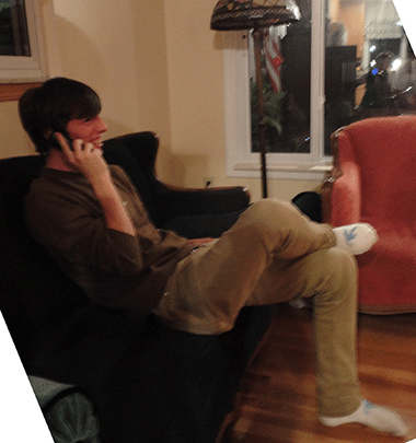 DJ telling a telemarketer that he's Christine. 