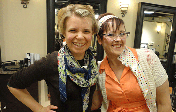 This is me and my favzies hairdresser, my gurl Kristen. 