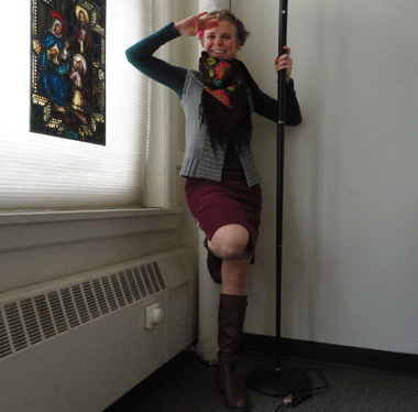 Here I am in the vest! Plus scarf that my mom bought/ gave to me. North Face skirt from a different sale. I'm debating whether or not to get those boots re-soled. Just so you know where I stand. 