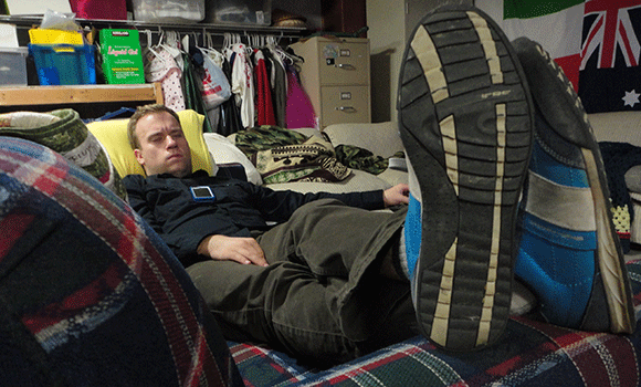 Basement-couch! Good for lounging. 