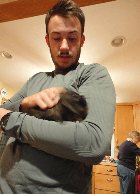 And she's being held by Josh. 