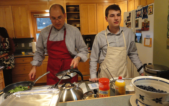 The omelette/ waffle station. Is this not the best thing?