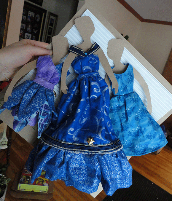 ...my exchange gift: Barbie clothes a la Midsummer Night's Dream. 