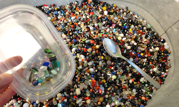Beading bin at the craft store. Say hello to heaven. 
