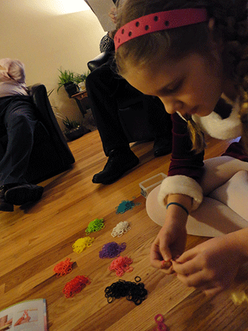 Later, skater, we trekked to my mom's side. Separated some rubber bands with the girl who would go on to win...