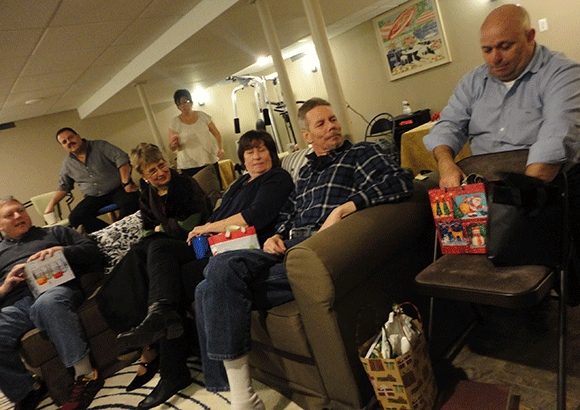 Gift exchange! Great fun. Scored a space heater. Yessssss. Just what my drafty office needed. 