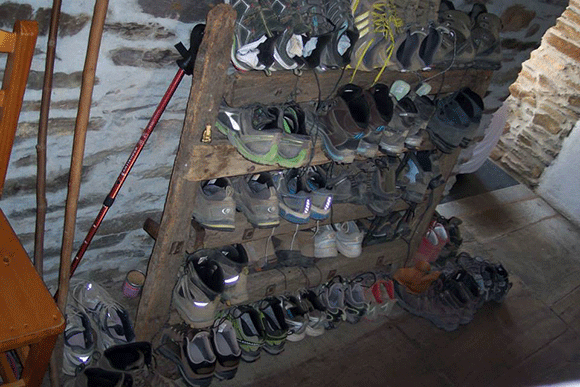 Picture by Matt. Shoes on the dusty Camino.