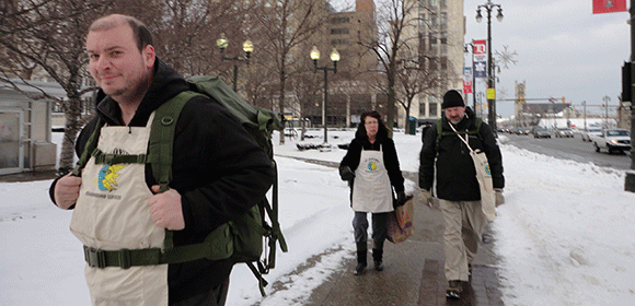 Neighborhood outreach services, ya'll. Taking food/ socks/ stuff to those who don't make it to warming shelters. 