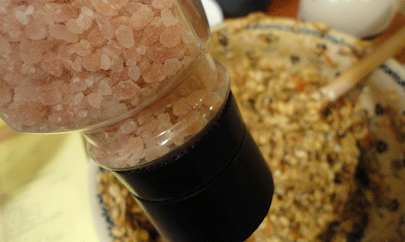 We have pink salt. This was supposed to be an artsy pic. Oops. 