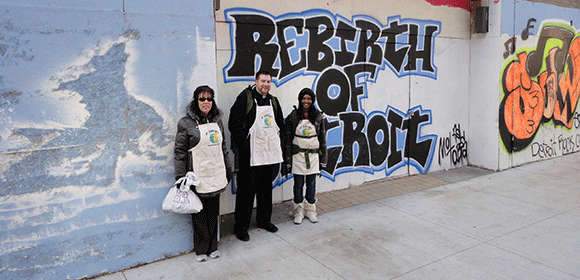 Some of the neighborhood outreach crew. 