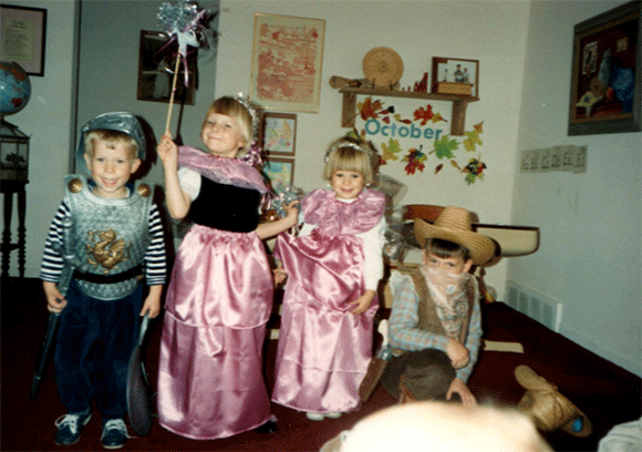 Paul, me, Christine and Dave. Halloween!