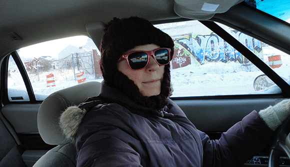 This is my "I'm not fooling around" winter hat and my "I mean business" sunglasses. Paired together for a ferocity never before unleashed. 