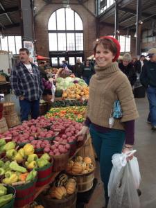 Danielle being a hipster at Eastern Market. 