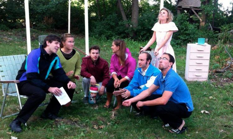 Danielle and the group rehearsing for Jeweler’s Shop.