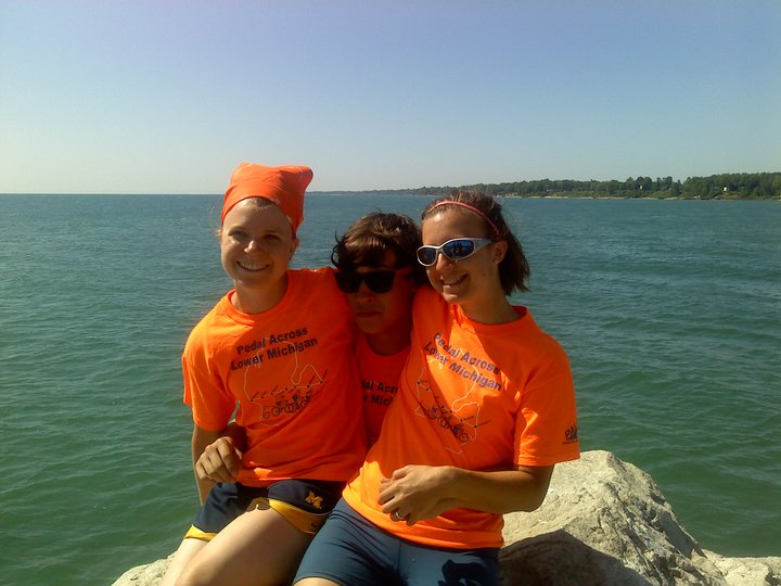 On a bike tour together. 