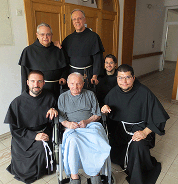 Friend-of-Kolbe, brother Thomas kneeling in the back. 