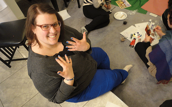 Painted this girl's nails this weekend. Seeing her again this weekend. DOUBLE WIN!