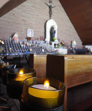 Candles @ St. FXC chapel.
