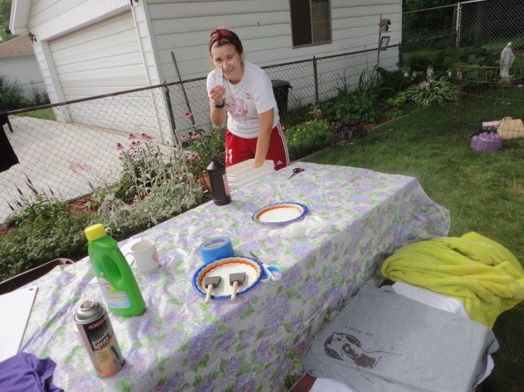 This is my cousin, but I gave her my clothes, so she looks strangely like me. 