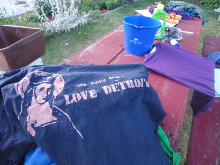 Some finished shirts. 