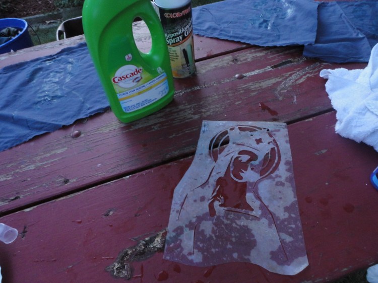 My Ste Anne stencil. 