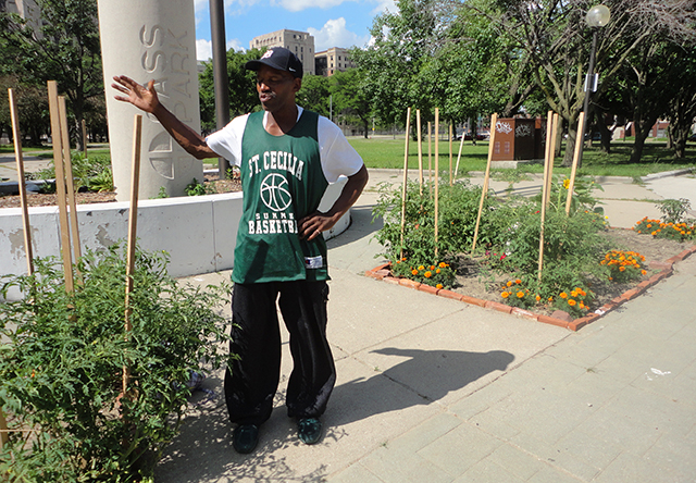 John and his garden. 