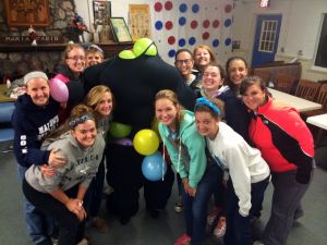 Other counselors. My co-cabin counselor is in that suit-of-balloons...you can't even tell, can ya? :)