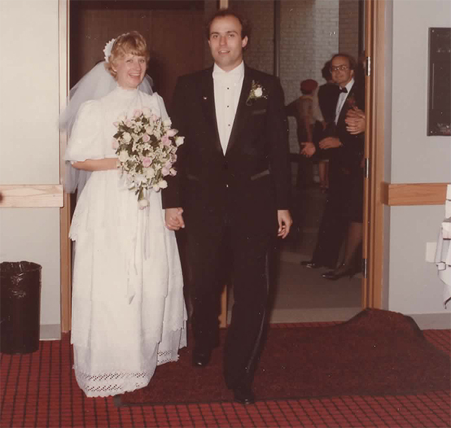 Stepping into that married life. My mom, my dad. 1984. 