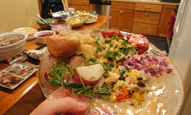 DINNER TIME. Even I got in on the party!