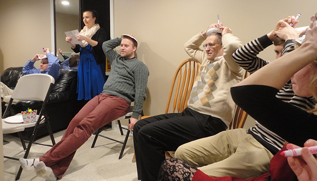 Christmas Eve and Ceebs led some Christmas games with the family.