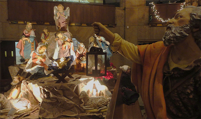 The Nativity scene at my parental's church. 