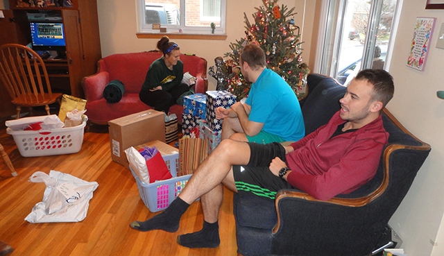 Then we all filed home and it was: present time!