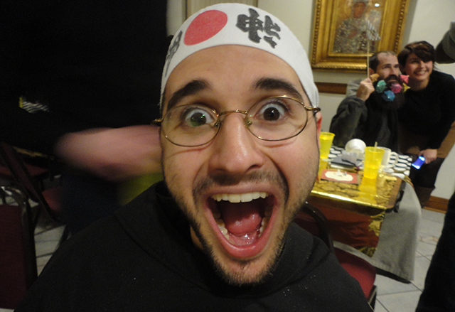 Do you remember this face? Do you, though?? Brothah Thomas strikes again. (And Fr. Pio with a tropical beard in the background, please note). 