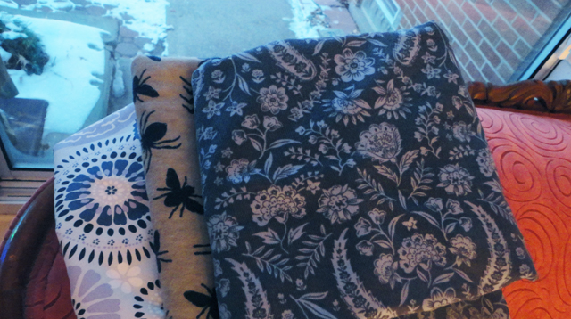 From left to right: crazy floral, bug-print flannel, and paisley-esque corduroy. <3