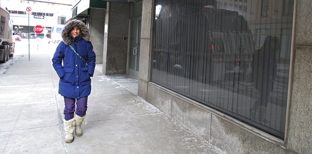 Winter life thoughts be like, "That person. Is it someone I know? Should I wave? Will they think I'm crazy? Or rude? Which do I risk?" That's Christine in there, btw.